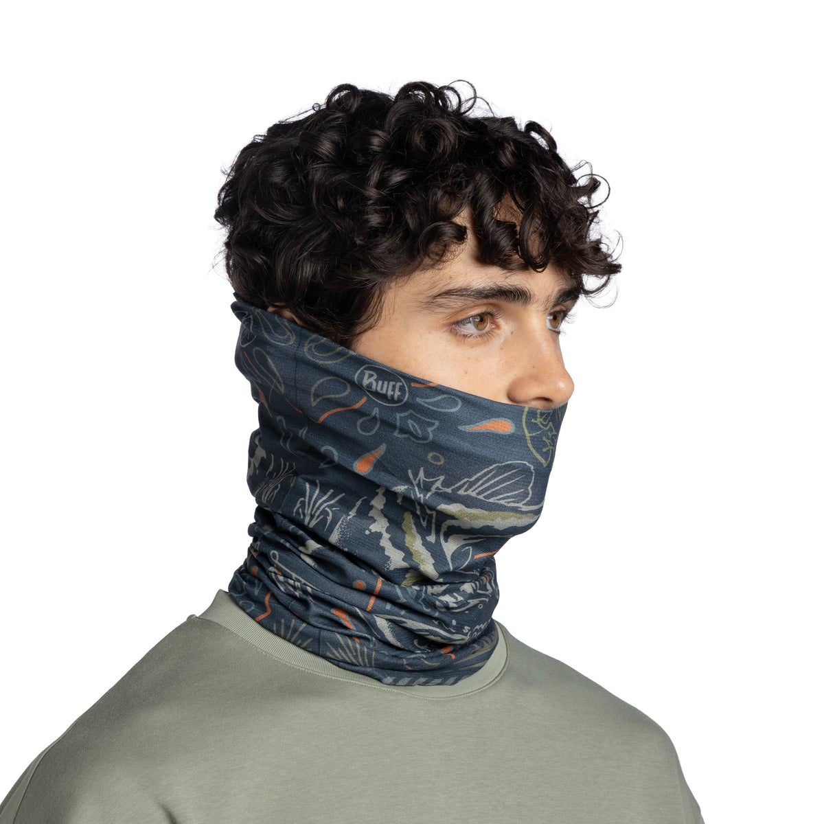 Bandana BUFF Coolnet UV LARGEMOUTH NAVY