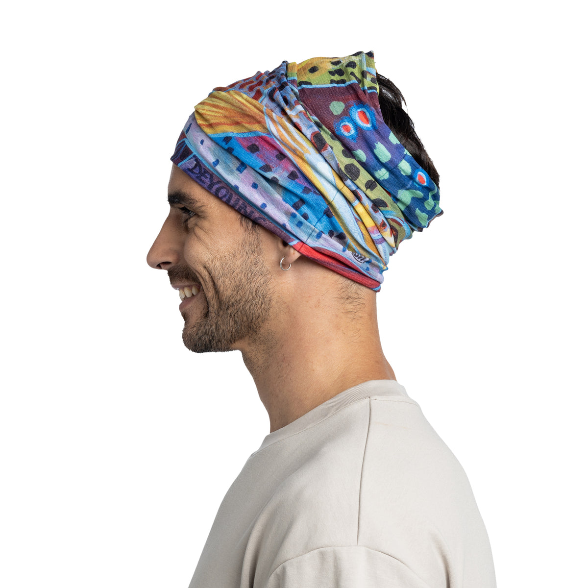 Bandana BUFF Coolnet UV TROUT Confeti