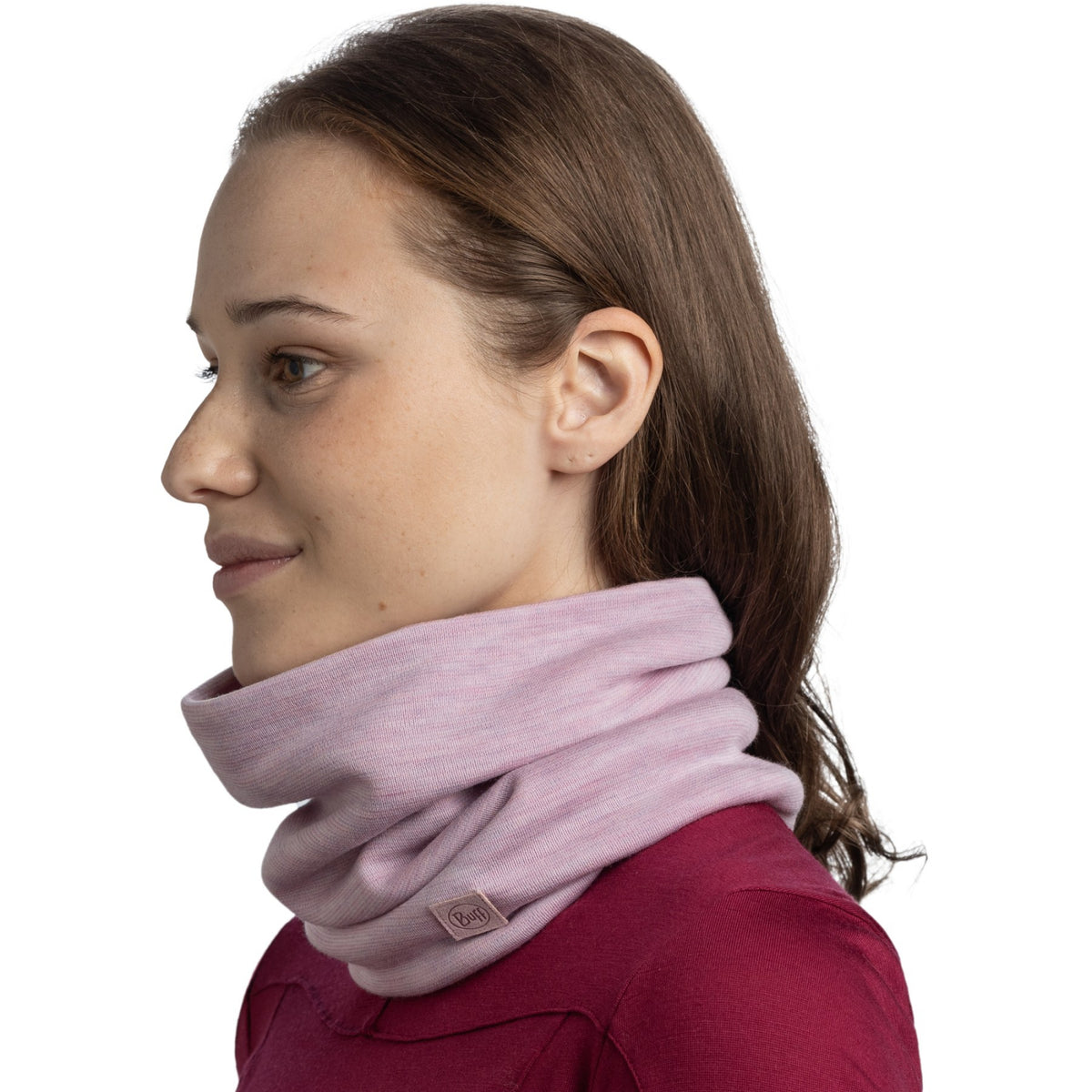 Bandana BUFF Heavy Weight merino SOLID Liliac Sand