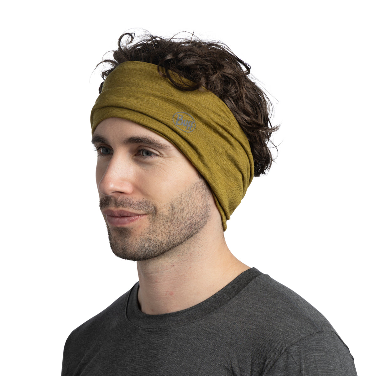 Bandana BUFF Light Weight merino wool SOLID OLIVE GREEN