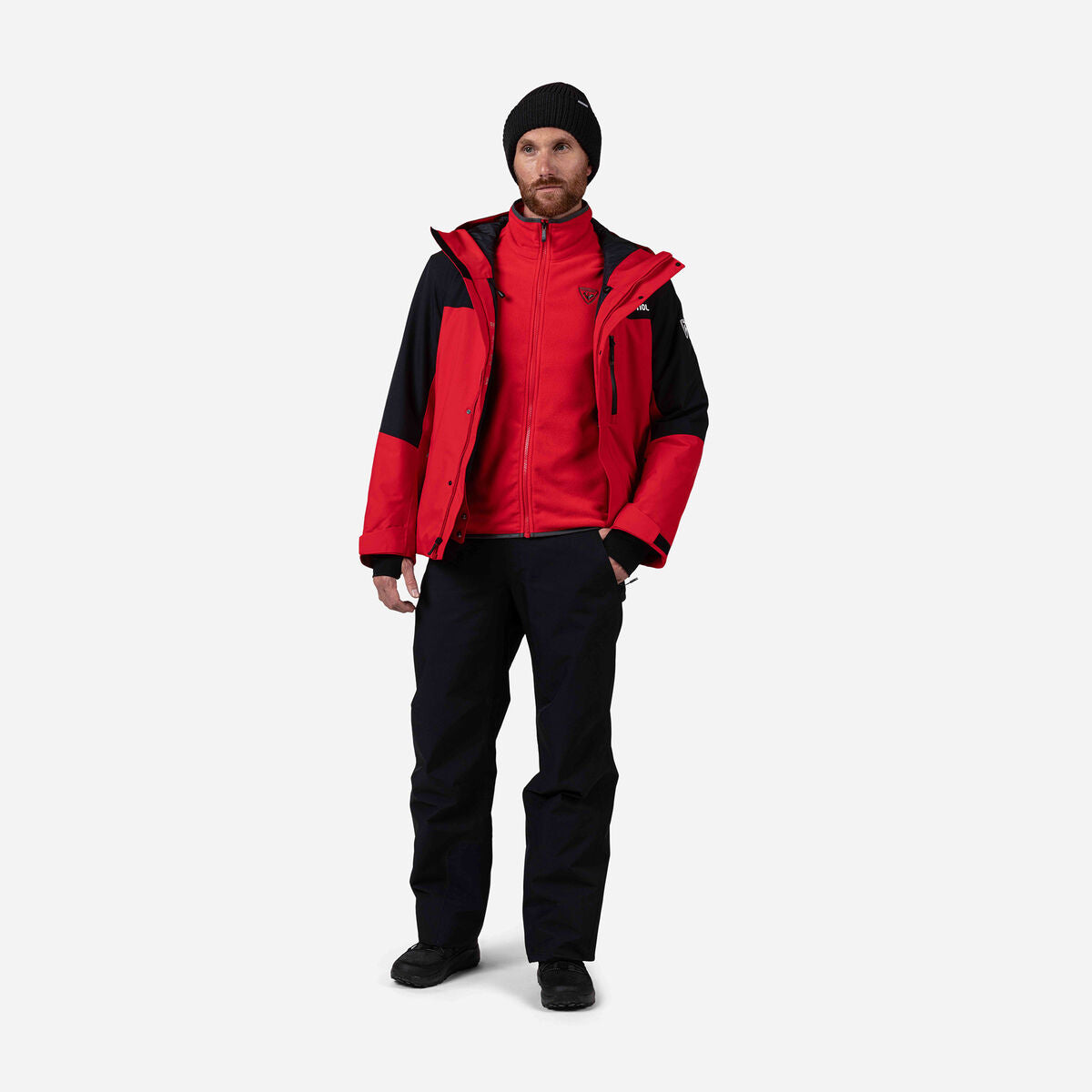 Bluza barbati Rossignol STRAWPILE FLEECE FZ Sports Red