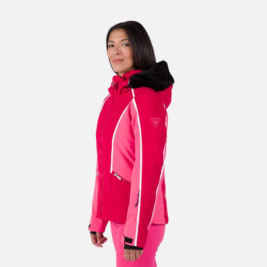 Geaca schi dama Rossignol W SALUVER FUR Ruby red