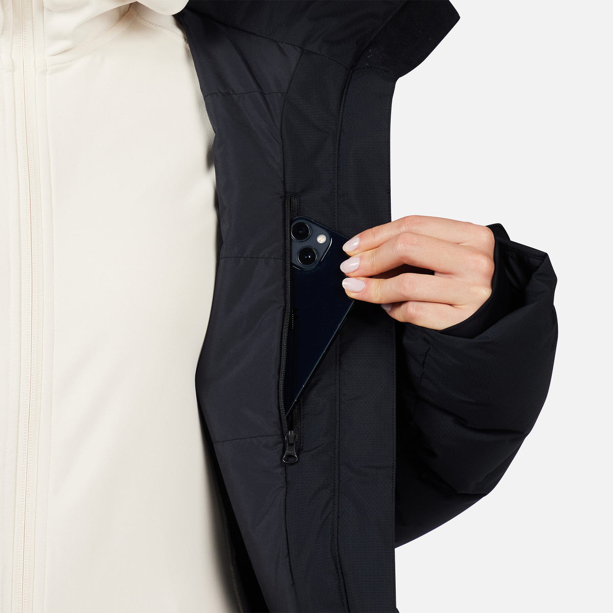 Geaca schi dama Rossignol WISPILE RIPSTOP DOWN Black