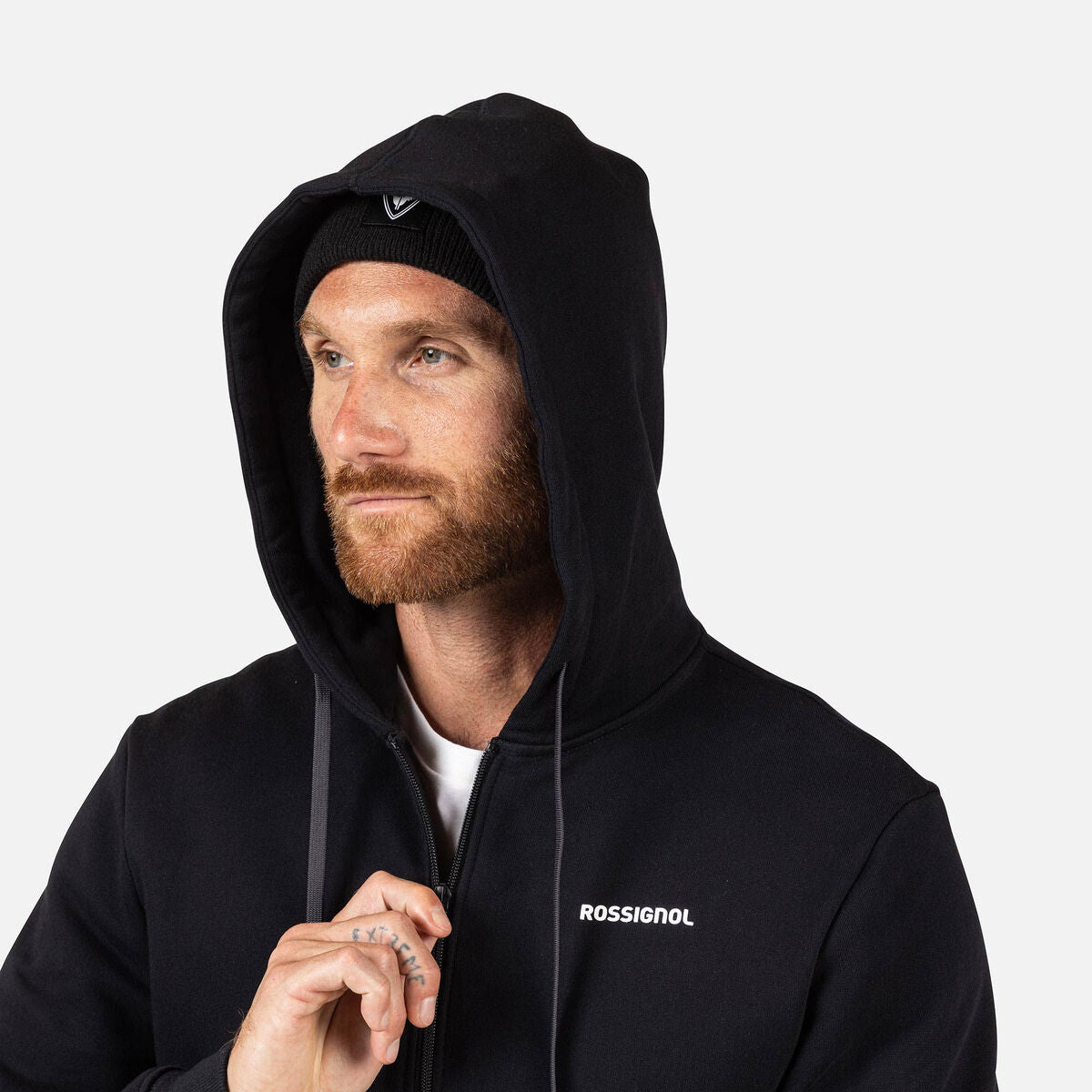 Hanorac barbati Rossignol Presset Full-Zip Hooded- Black