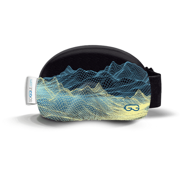 Husa ochelari SOGGLE structure digital mountain blue yellow