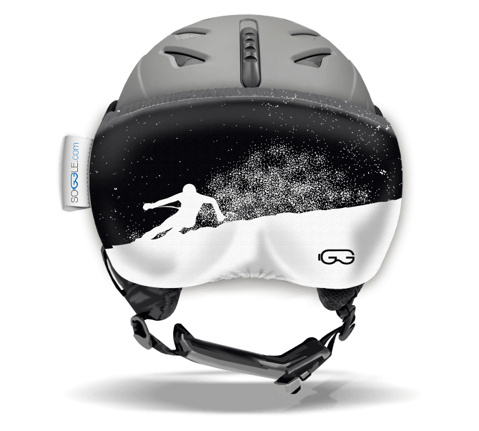 Husa vizor SOGGLE black white skier
