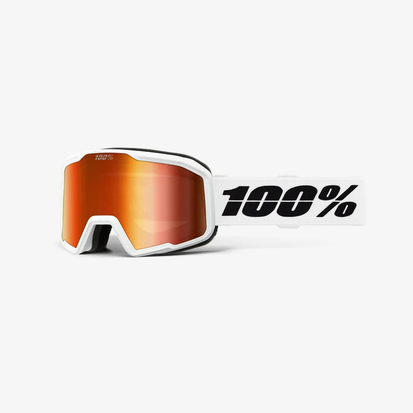 Ochelari schi 100% - VALNOR - White - Mirror Red Lens