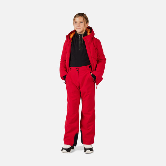 Pantaloni schi copii Rossignol GIRL INSULATED SKI Ruby Red