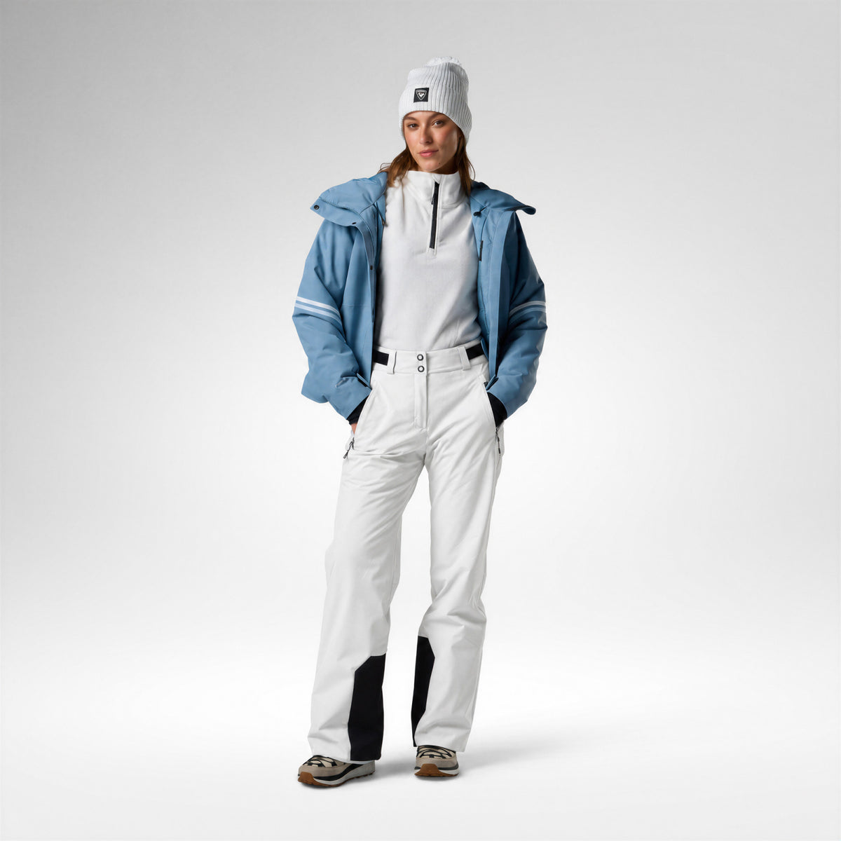 Pantaloni schi dama Rossignol - W Strawpile insulated - White