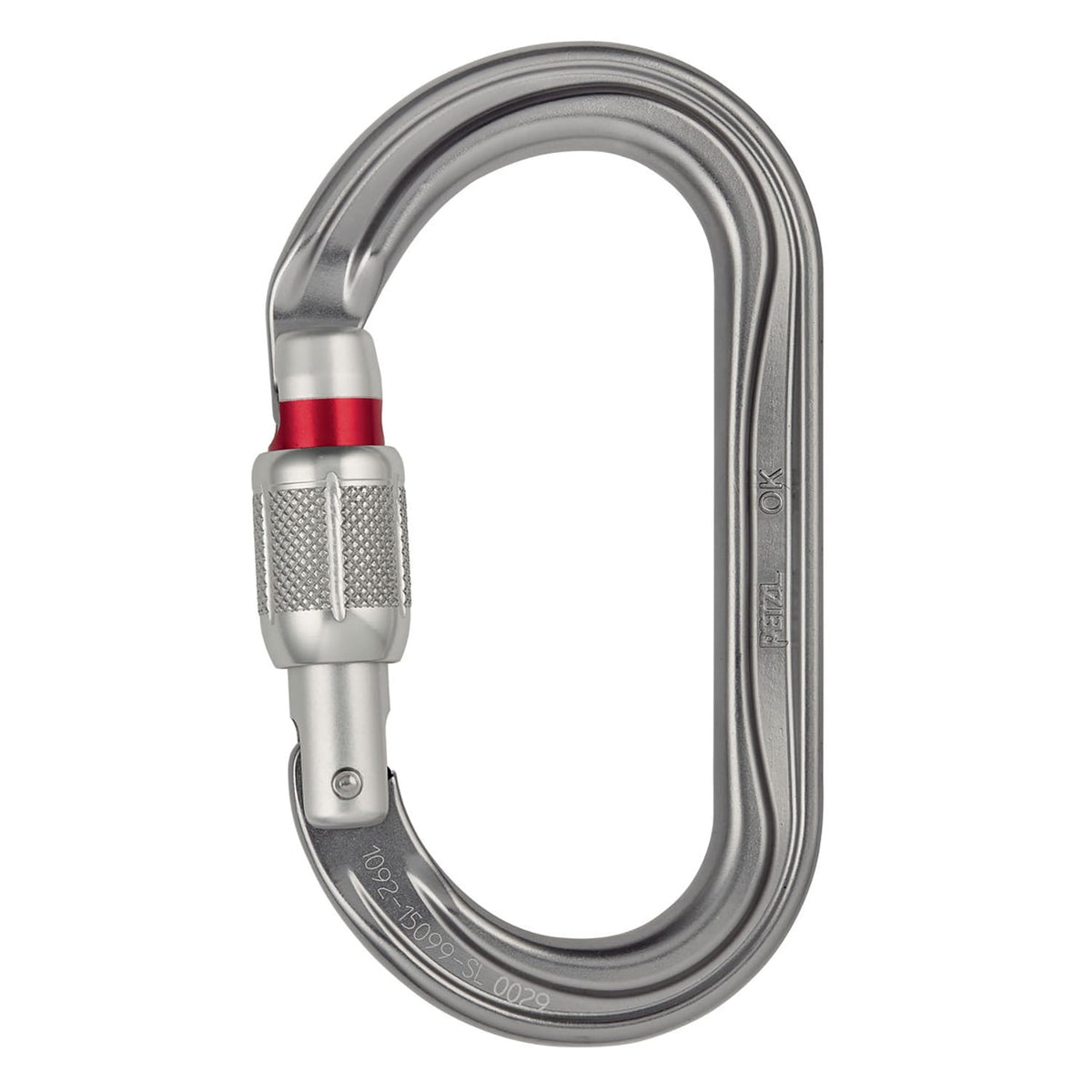 Petzl OK Screw-Lock Gray Carabiniera Ovala Filet