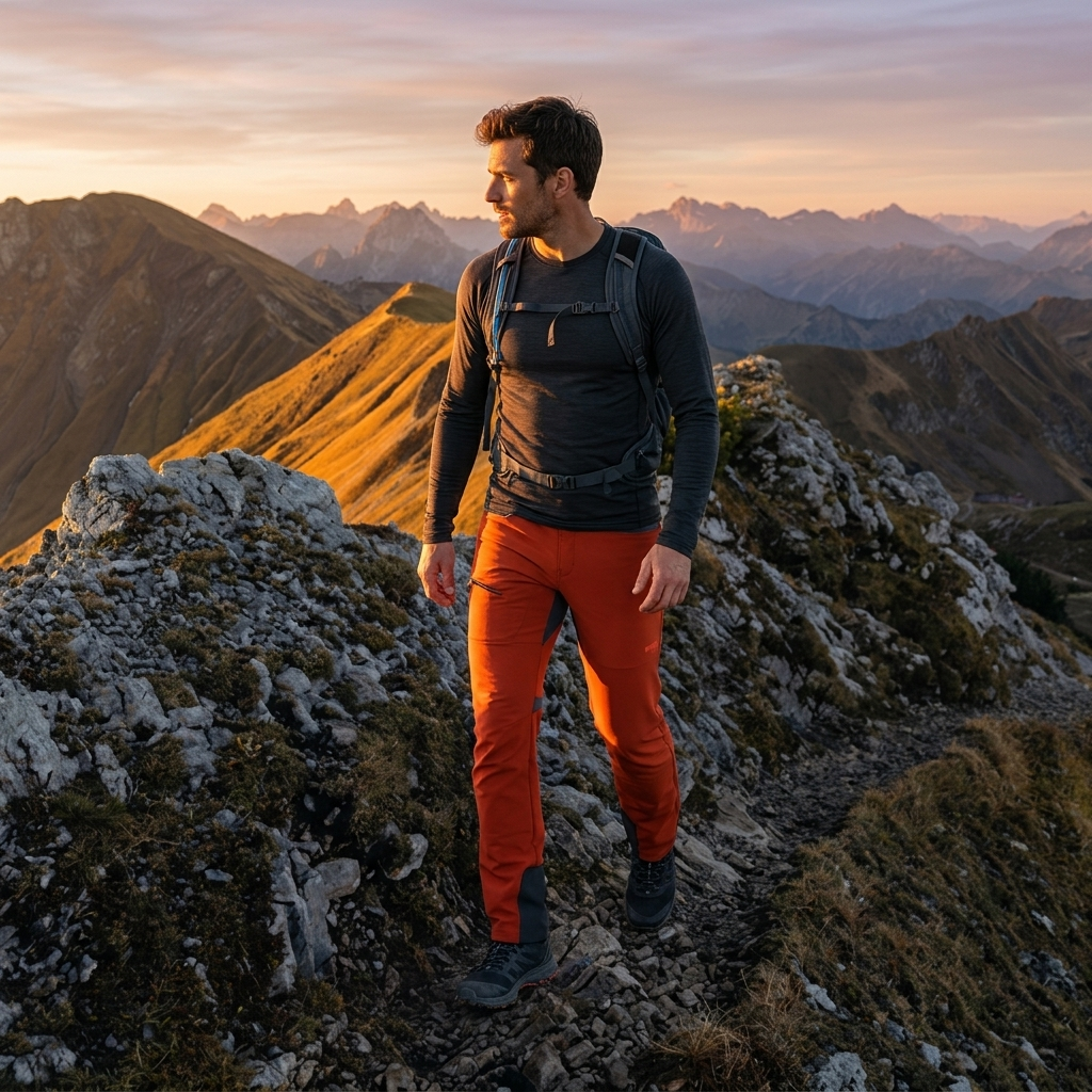 Pantaloni drumetie/trekking pentru bărbați 3 sezoane Sphere Pro Diavolo 2- Tierra/Roja