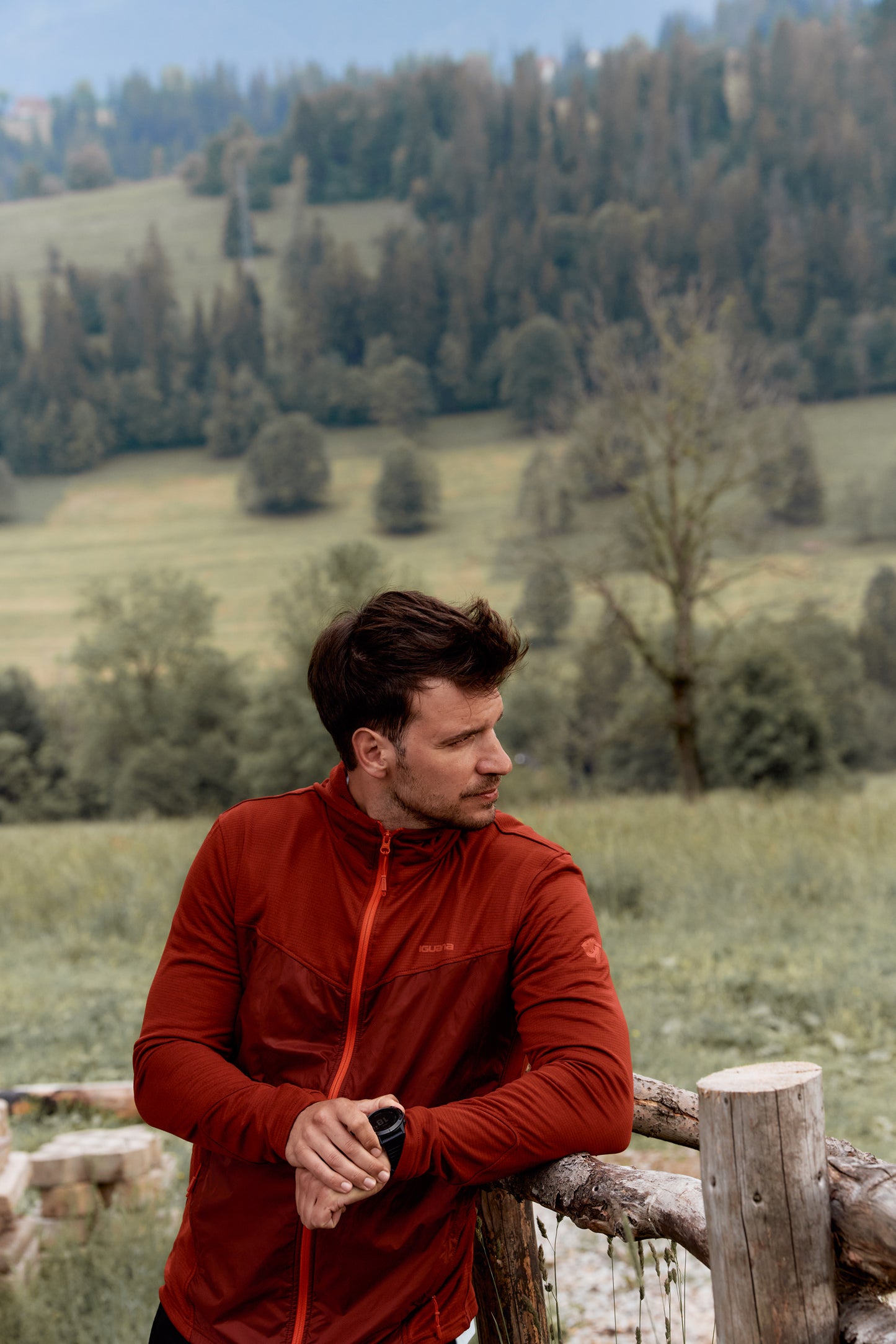 Bluza tehnică barbati IGUANA SCONE AURA/ORANGE