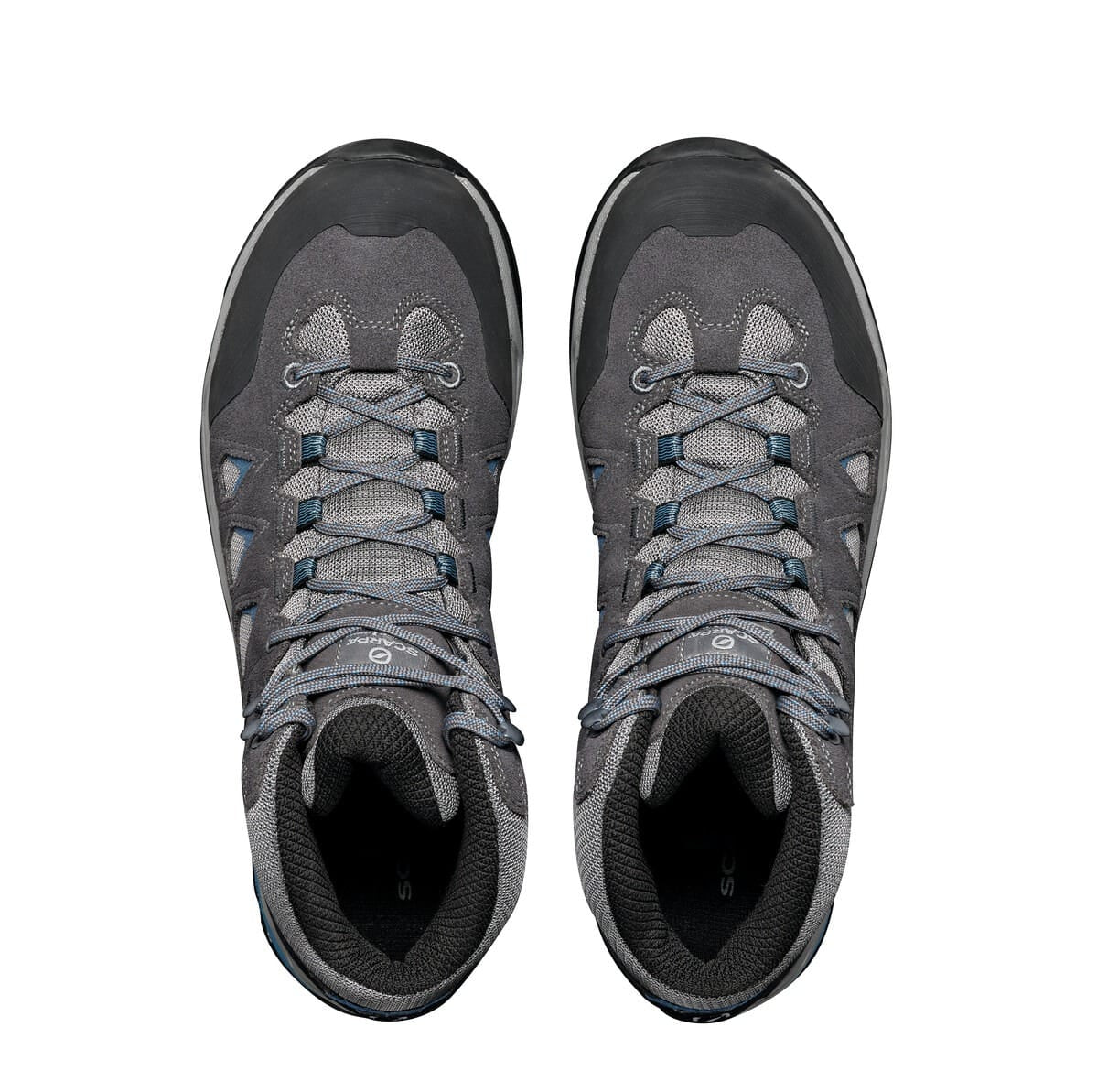 Scarpa Moraine Mid Gore-Tex Gray Storm Gray Lake Blue Ghete Drumetie Barbati