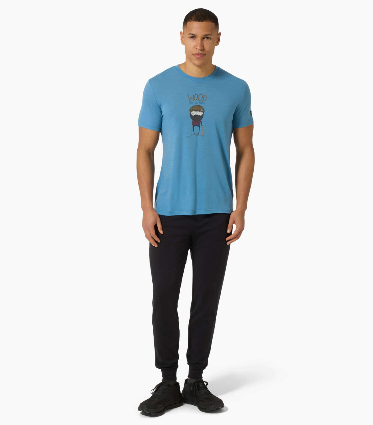 Tricou barbati cu merino SN-SUPERNATURAL M WOOD CRAFTI TEE - Blue Heaven Various
