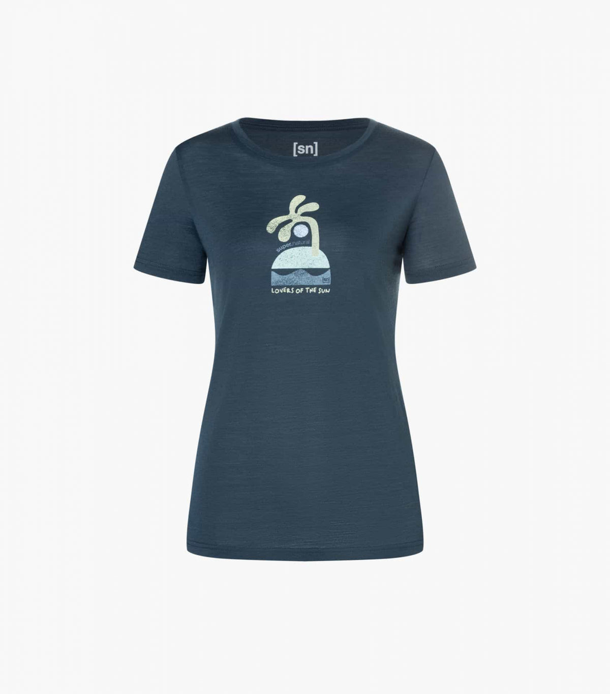 Tricou dama cu merino SN-SUPERNATURAL - W SEA LA VIE - Blueberry Various