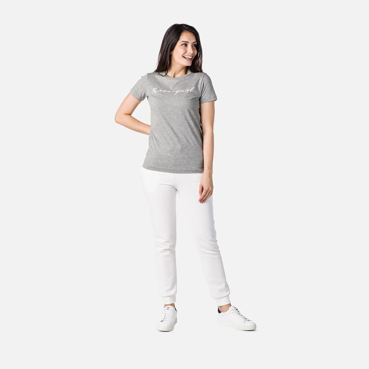 Tricou dama Rossignol W LOGO ROSSI TEE Heather grey