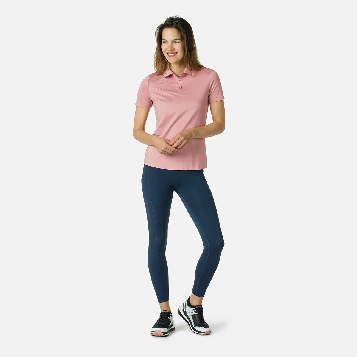 Tricou dama Rossignol W SKPR TECH POLO Wallop rose