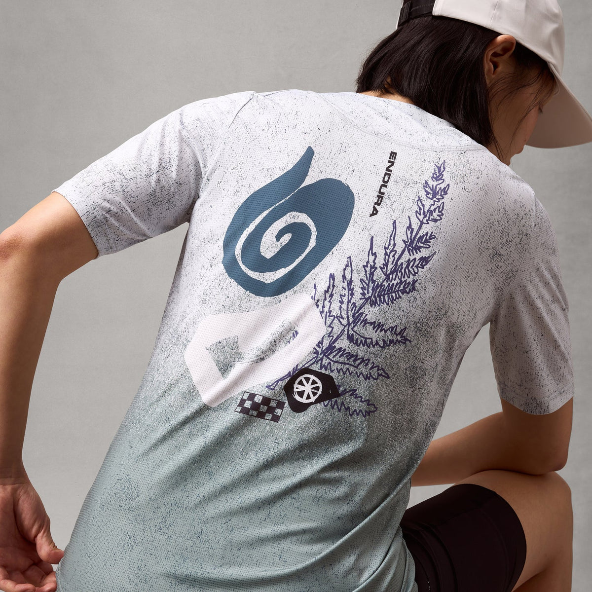 Tricou pentru femei Endura SINGLETRACK S S PRINT - AERO BLUE