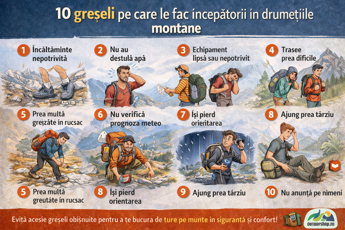 10 greșeli pe care le fac începătorii în drumețiile montane