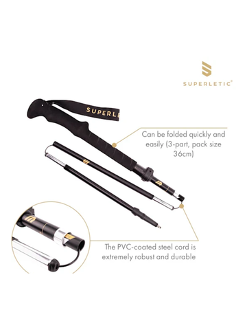 Bete pliabile ultra usoare 100 - 130 cm Irun TX trekking/hiking/running