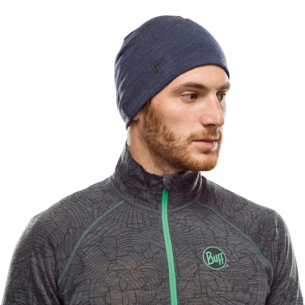 Buff Midweight – Căciulă Merino Night Blue Melange