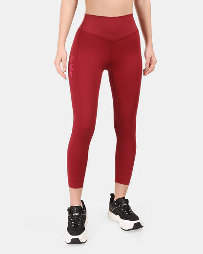 Kilpi Rivian – Colanți Fitness 7/8 Femei Dark Red Opti-Dry