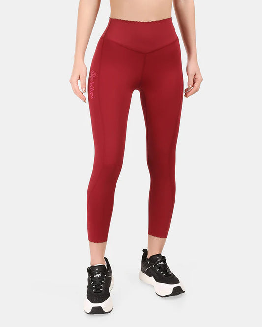 Kilpi Rivian – Colanți Fitness 7/8 Femei Dark Red Opti-Dry