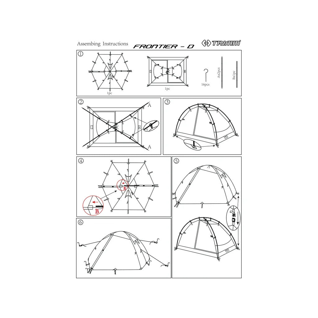 Trimm Frontier D Cort 2-3 Persoane