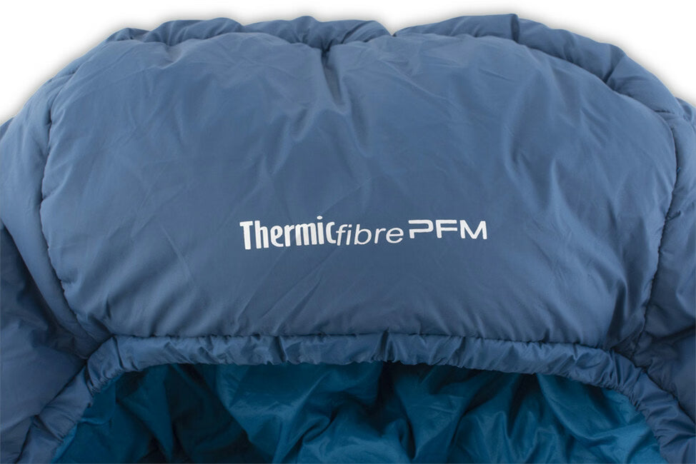 Sac de dormit Pinguin Comfort PFM (extrem-24°C), albastru, 185cm, deschidere dreapta