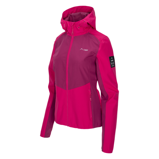 Softshell Femei ELBRUS ENVISAT Pink/Granita – Jachetă Tehnică 3L imperm. 10 000 mm, resp. 5 000 g/m²