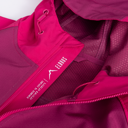 Softshell Femei ELBRUS ENVISAT Pink/Granita – Jachetă Tehnică 3L imperm. 10 000 mm, resp. 5 000 g/m²