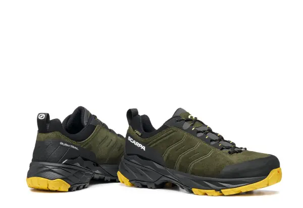 Scarpa Rush Trail Gore-Tex Thyme Green Mustard Pantofi Drumetie Barbati