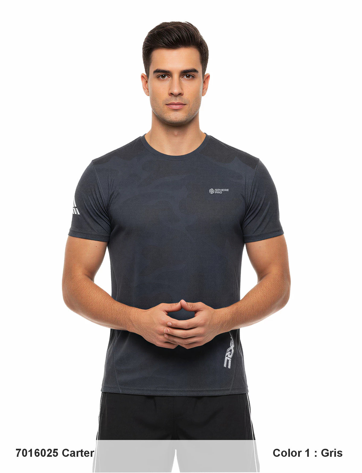 Tricou tehnic pentru barbati Sphere Pro Carter Gris