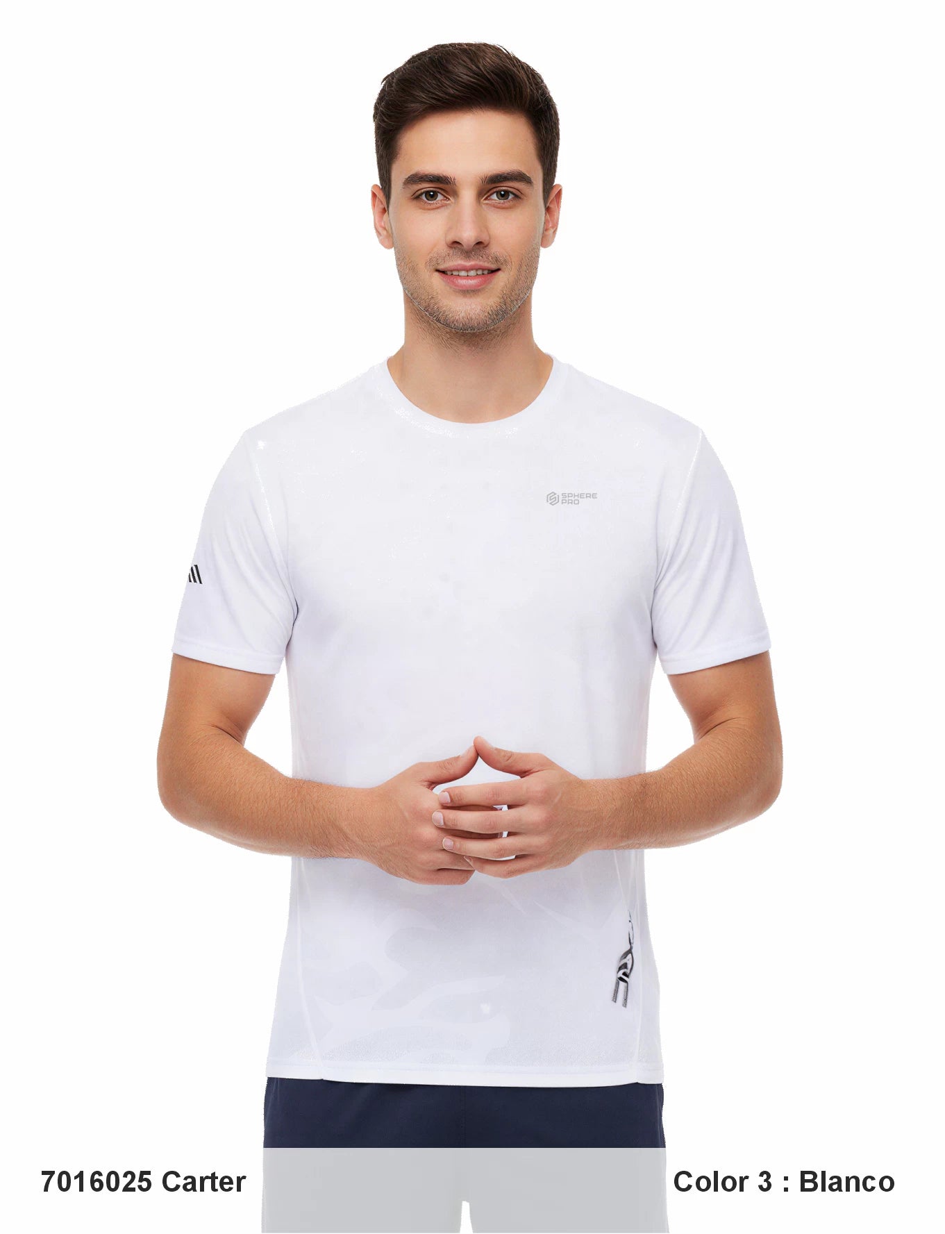 Tricou tehnic pentru barbati Sphere Pro Carter Bianco