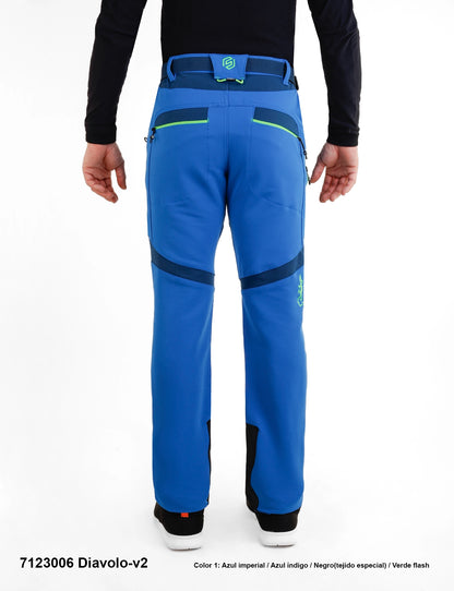 Pantaloni drumetie/trekking pentru bărbați 3 sezoane Sphere Pro Diavolo 2- Azul/Azul