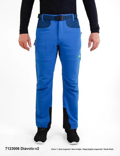 Pantaloni drumetie/trekking pentru bărbați 3 sezoane Sphere Pro Diavolo 2- Azul/Azul