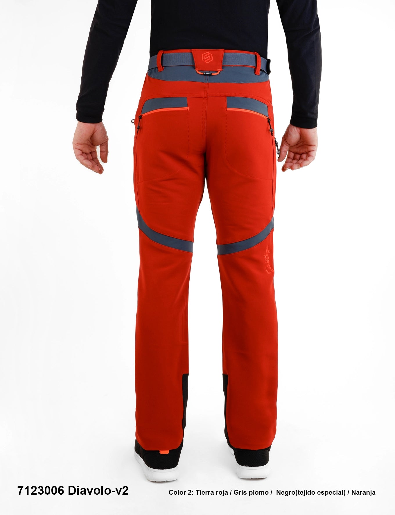 Pantaloni drumetie/trekking pentru bărbați 3 sezoane Sphere Pro Diavolo 2- Tierra/Roja