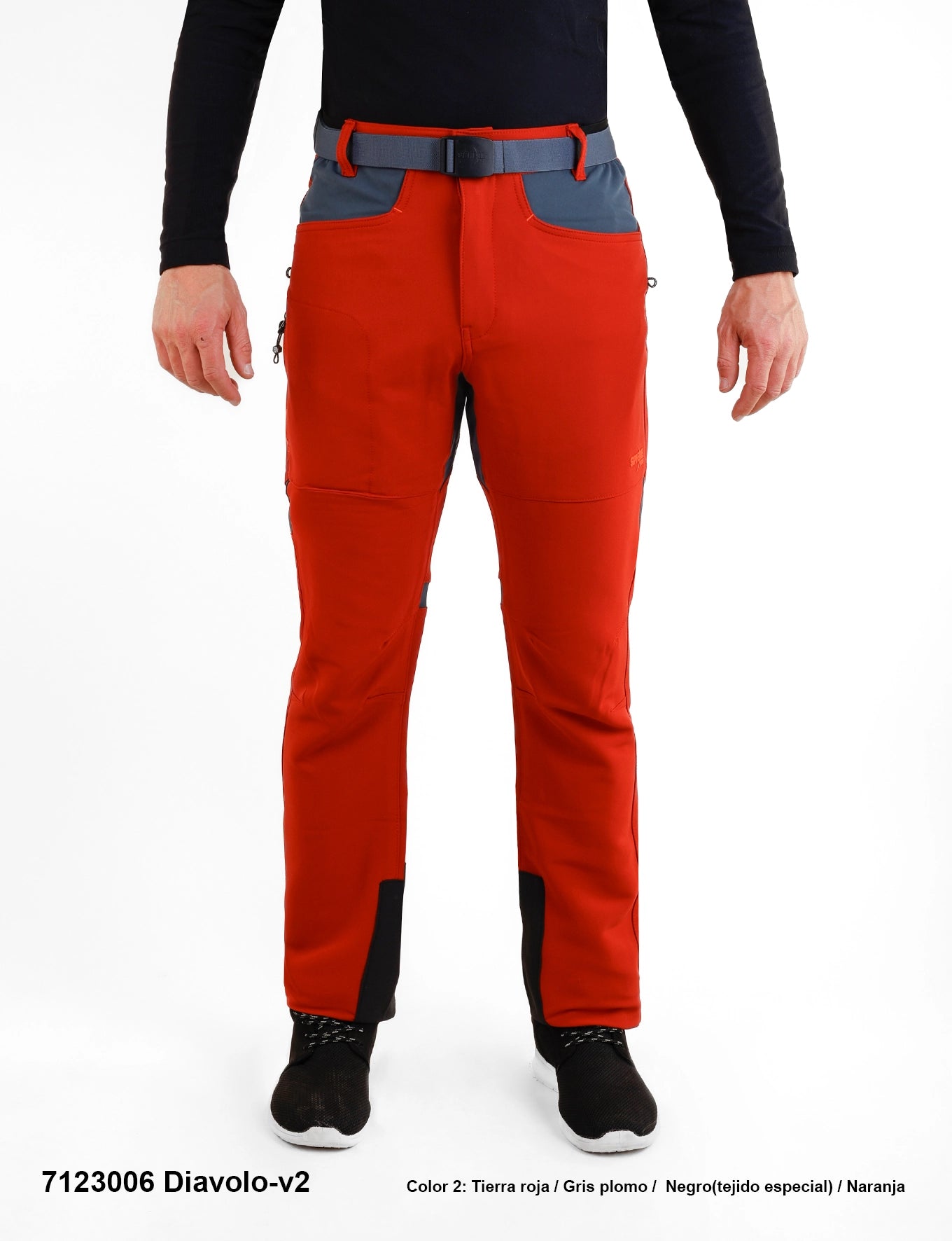 Pantaloni drumetie/trekking pentru bărbați 3 sezoane Sphere Pro Diavolo 2- Tierra/Roja