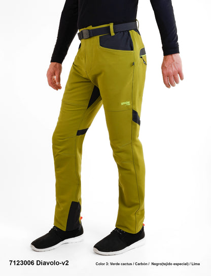Pantaloni drumetie/trekking pentru bărbați 3 sezoane Sphere Pro Diavolo 2- Verde/Carbon