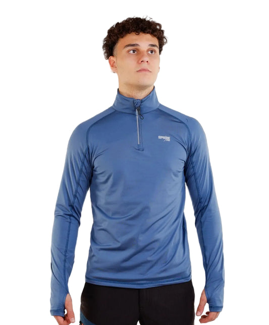 Bluza tehnica barbati SPHERE PRO GANTE-AZUL-Din materiale lejere, pentru sporturi montane