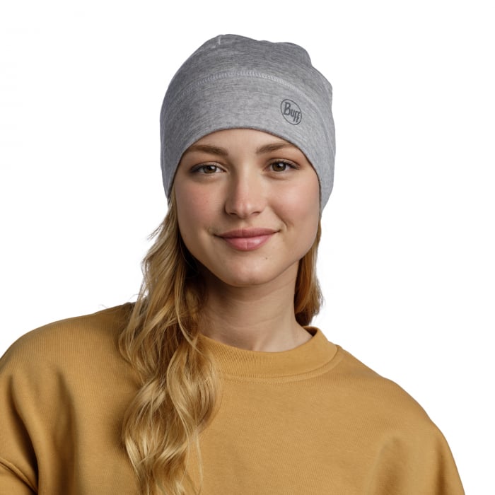 Caciula Buff Merino Lightweight SOLID light grey femei