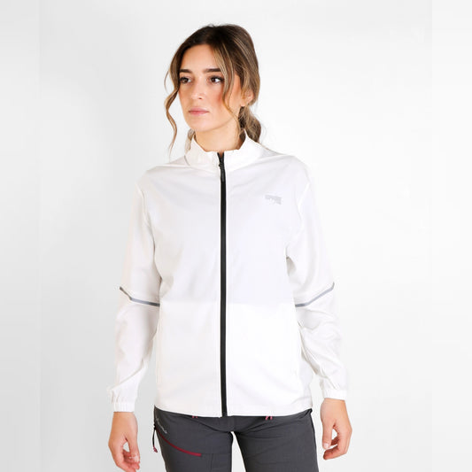 Jacheta trail running femei SpherePro Nora blanco