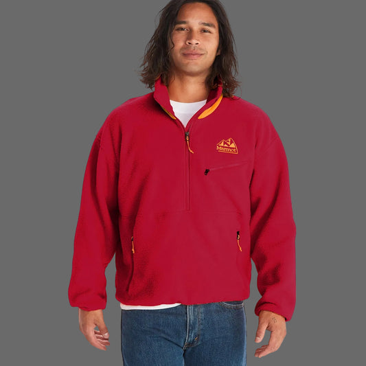 Marmot 94 E.C.O. Recycled Fleece Bluza Midlayer Drumetie Barbati-Rosu