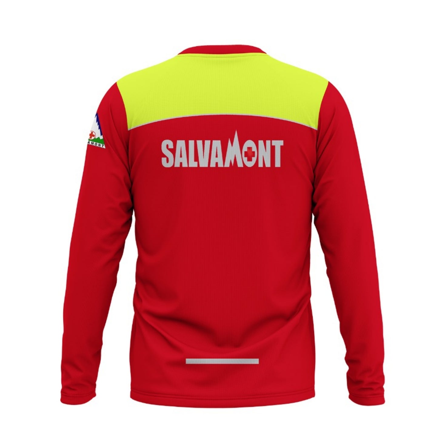 Bluza tehnică CarpatianSport dedicată Salvamont rosu/galben