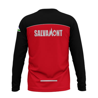 Bluza tehnică CarpatianSport dedicată Salvamont rosu/negru