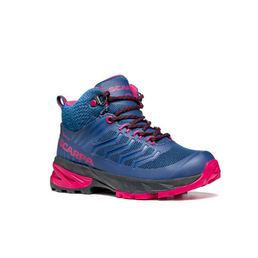 Scarpa Rush Mid Kid Gore-Tex Blue Fluxia Ghete Drumetie Copii