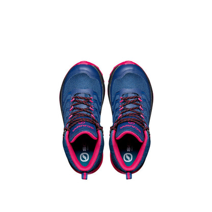 Scarpa Rush Mid Kid Gore-Tex Blue Fluxia Ghete Drumetie Copii