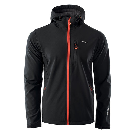 Softshell barbati ELBRUS IVER Black/Spicy Orange – Jachetă Tehnică 3L