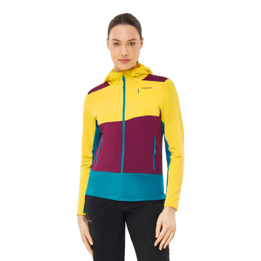Viking Tacoma Hanorac Tehnic Damă Outdoor Yellow Purple cu Glugă