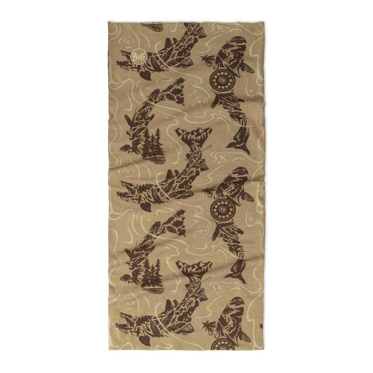 Bandana BUFF Coolnet UV LAKE RIVER Khaki